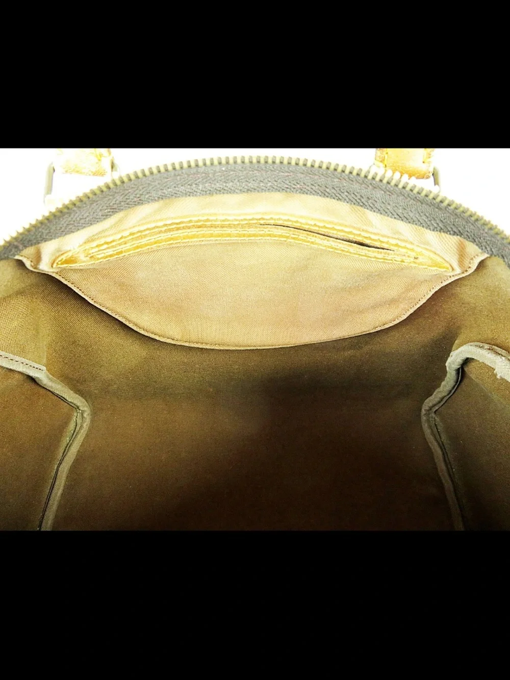 Louis Vuitton Brown Monogram Canvas Satchel with Tan Leather Trim